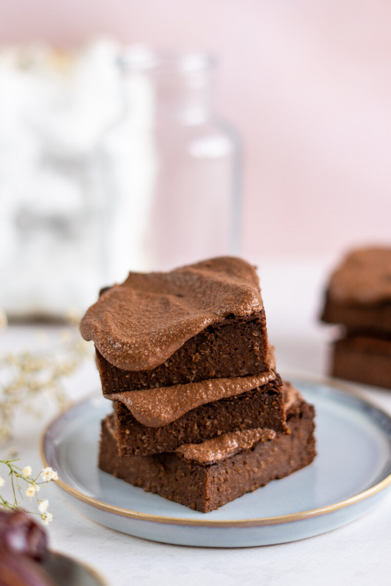 Zoete aardappel brownies met cashewnoten frosting